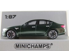 Minichamps 870 028007 BMW M5 (2018) in verde scuro metallizzato 1:87/H0 NUOVO/CONFEZIONE ORIGINALE