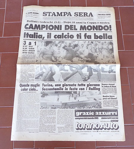 Stampa sera italia campione - stampa,