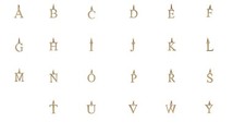 Pendente Alphabet In Oro
