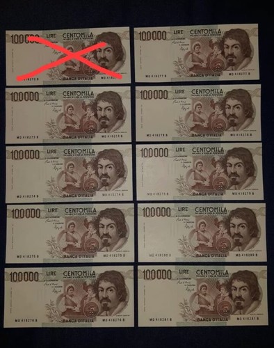 Banconote consecutive lire - banconote,