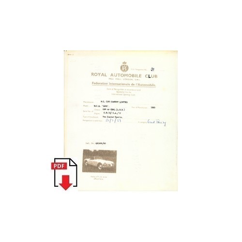 1960 mga 1600 form - 1960, of