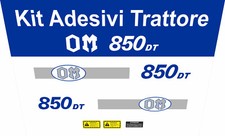 KIT ADESIVI DECALCOMANIA TRATTORE OM 850 DT COMPLETO DI AVVERTENZE