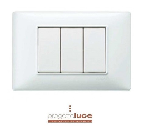 Vimar plana placca bianco - 3m,