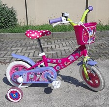 Bicicletta bambina 3-5 anni, colore rosa, decorazioni Minnie. Con scatola origi.