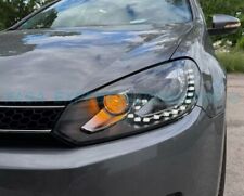 FARI LED GOLF 6 MOD. ORIGINALE GTI DAYLINE NERI DRL++MOTORNI PER ALOGENI SERIE