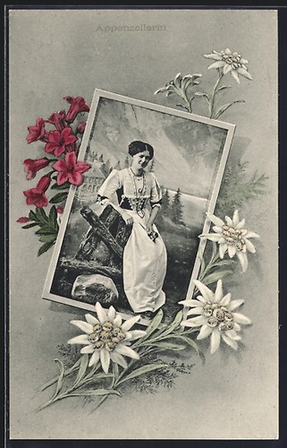 Cartolina svizzera appenzello - cartolina,