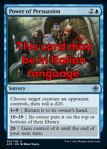 Mtg power persuasion foil - persuasion,