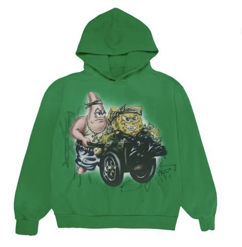 Felpa con cappuccio verde