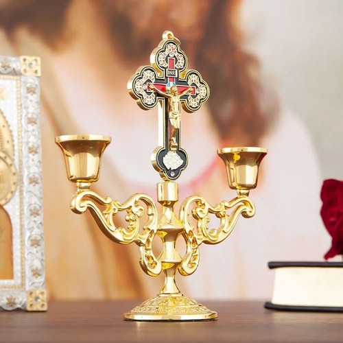 Croce ortodossa menorah - croce, menorah,