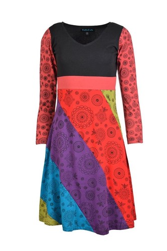 Long sleeve multicolored print - sleeve,