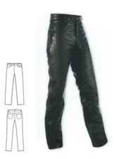 Pantaloni 5 tasche in pelle