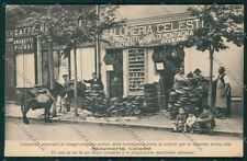 Frosinone Fiuggi Negozio Salumeria Celesti Asino cartolina QK4252