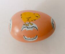 ♥ CONTENITORE A FORMA DI UOVO IN CERAMICA PORCELLANA LIMOGES FRANCE PULCINO W.M.