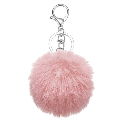 Pompon portachiavi finta