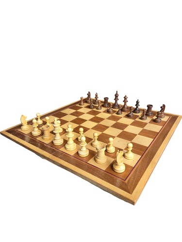 Scacchiera legno noce con - scacchiera,