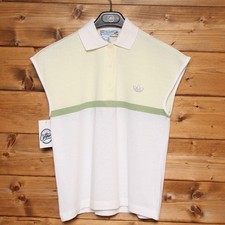 Polo ADIDAS tg. 46 Usato (SA2895) Bianco Vintage 70' Unisex