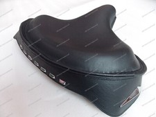 Police Solo Seat Harley gonna in pelle nera nocca Panhead Shovelhead TC Bobber