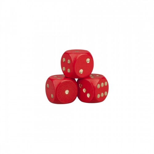 Cubo legno acero rosso - -,