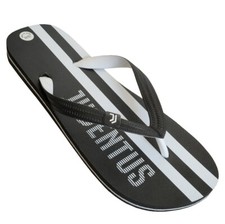 F.C. JUVENTUS New Logo Ciabatte Infradito Black Calcio Serie A Bianco-Nero Juve 