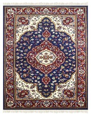 Tappeti A Rete In Lana Annodati A Mano Tribal Per Soggiorno Blu 4x6 Ft