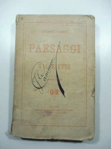 Cesare cantu paesaggi e - cantu',,