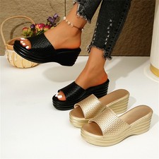 Sandali donna zeppa slide