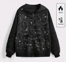 Felpa con cappuccio zip nera