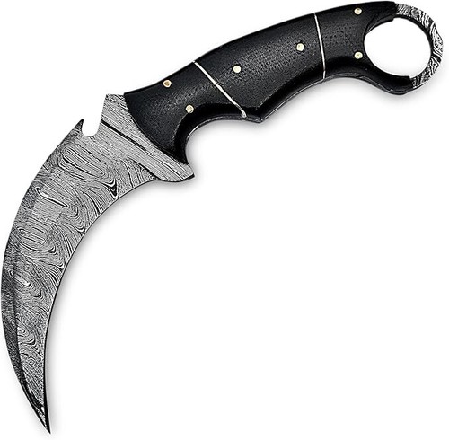 Coltello karambit damascato - coltello,