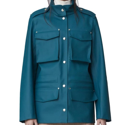Impermeabile donna blu