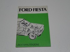 FORD FIESTA L - SPORT - GHIA MANUALE D'ISTRUZIONI 1977