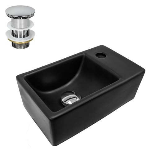 Lavabo appoggio nero - lavabo, da