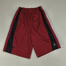 Nike Jordan Pallacanestro Pane Uomo Piccolo Rosso Nero Bianco Maglia Palestra Attivo