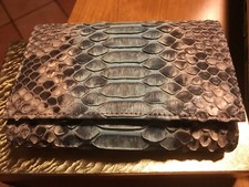 Portafoglio Vero Pitone sfumato Azzurro nuovo