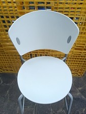 Sgabello alto. Gio' di Bontempi.  Bianco. (Usato buono.)