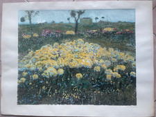 Michele Cascella Paesaggio Serigrafia materica Firmata 80x60 cm Es: 2/125