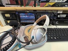 Bose® HeadSet QC 25 with DYNAMIC Mic For HAM RADIO -No Heil- WHITE GradeA