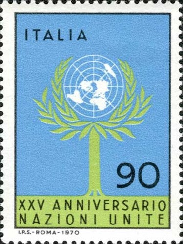 Francobollo italia 1970 25º - 1970,
