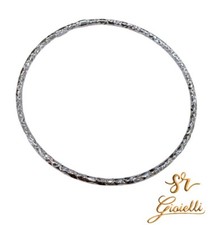 Bracciale Rigido in ORO BIANCO Diamantato Diametro 6.5cm  18 KT 750% List. 525€
