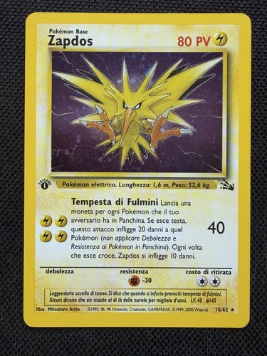 Zapdos holo fossil prima - 15/62,