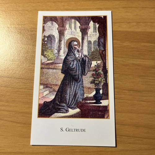 Figurina santino con preghiera - con,