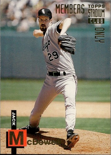 Jack mcdowell topps stadium - -,