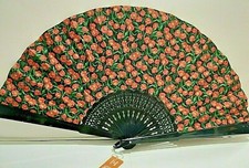 VENTAGLIO CAMURATI  100%  PURO COTONE FANTASIA "TULIPANI ROSSI"