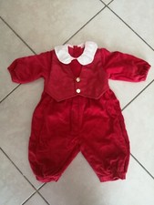 tuta intera tutina bimbo neonato gilet rosso 