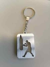Boxe, pugilato, guantoni, sacco, allenamento, portachiavi boxer in alluminio 