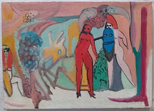 Dipinto donne nude e maschera