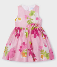 Abito Mayoral Girls stampa floreale apertura schiena nuovo taglia 134/9 Y