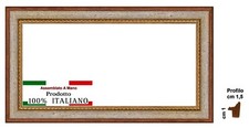 Cornice noce e grigia in legno