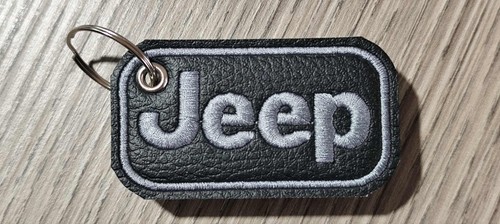 Portachiavi ricamato jeep - portachiavi,