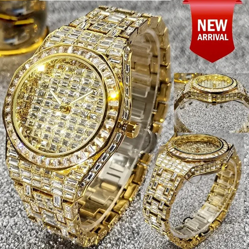 Orologio hip hop lusso uomo - orologio,