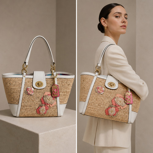 Borsa coach straw - borsa,